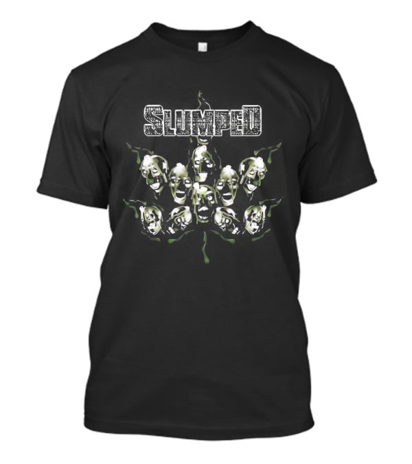 Slumped Cannabis Devils Green Leafy Artistry T-Shirt