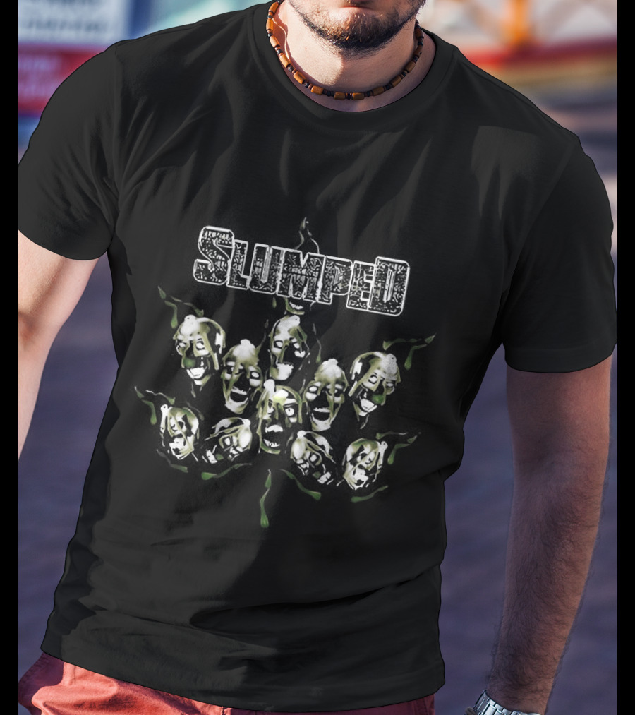 Slumped Cannabis Devils Green Leafy Artistry T-Shirt