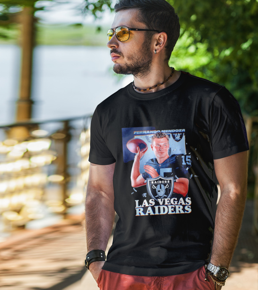 Fernando Mendoza Las Vegas Raiders Quarterback NFL Draft T-Shirt