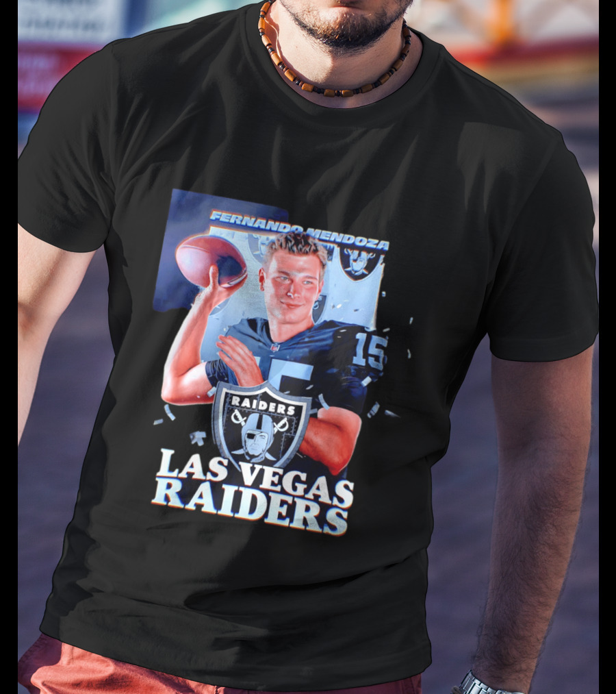 Fernando Mendoza Las Vegas Raiders Quarterback NFL Draft T-Shirt