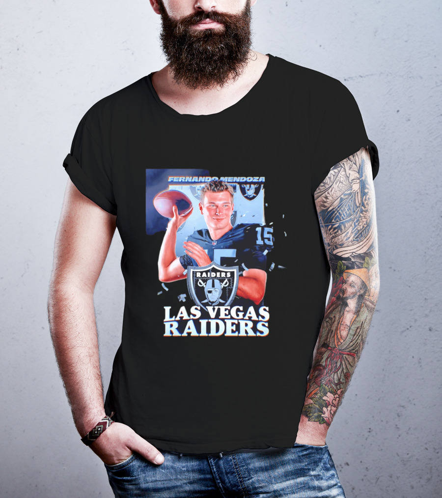 Fernando Mendoza Las Vegas Raiders Quarterback NFL Draft T-Shirt