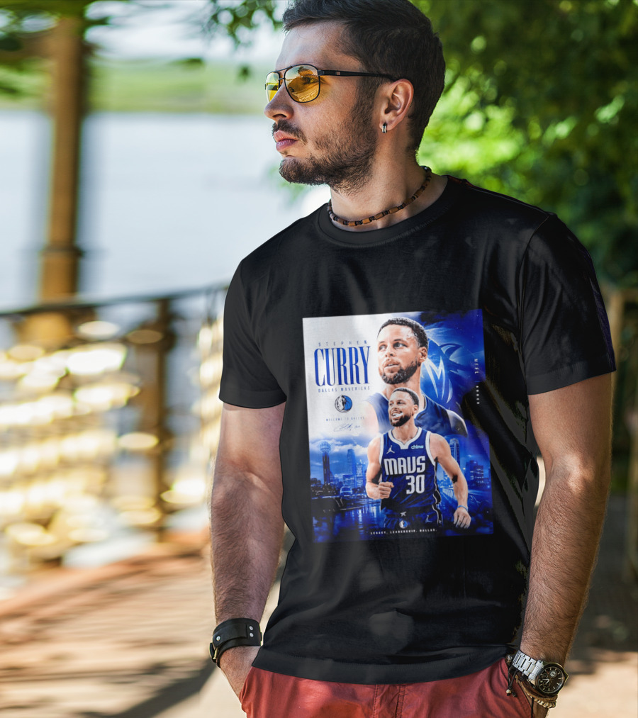 Stephen Curry Dallas Mavericks Welcome To Dallas Legacy Leadership Mavs 30 T-Shirt