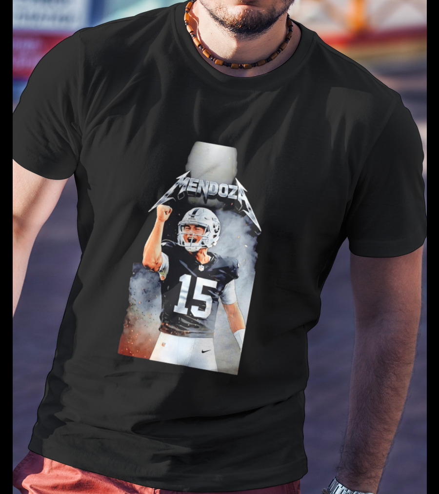 Mendoza 15 Las Vegas Raiders Metal T-Shirt