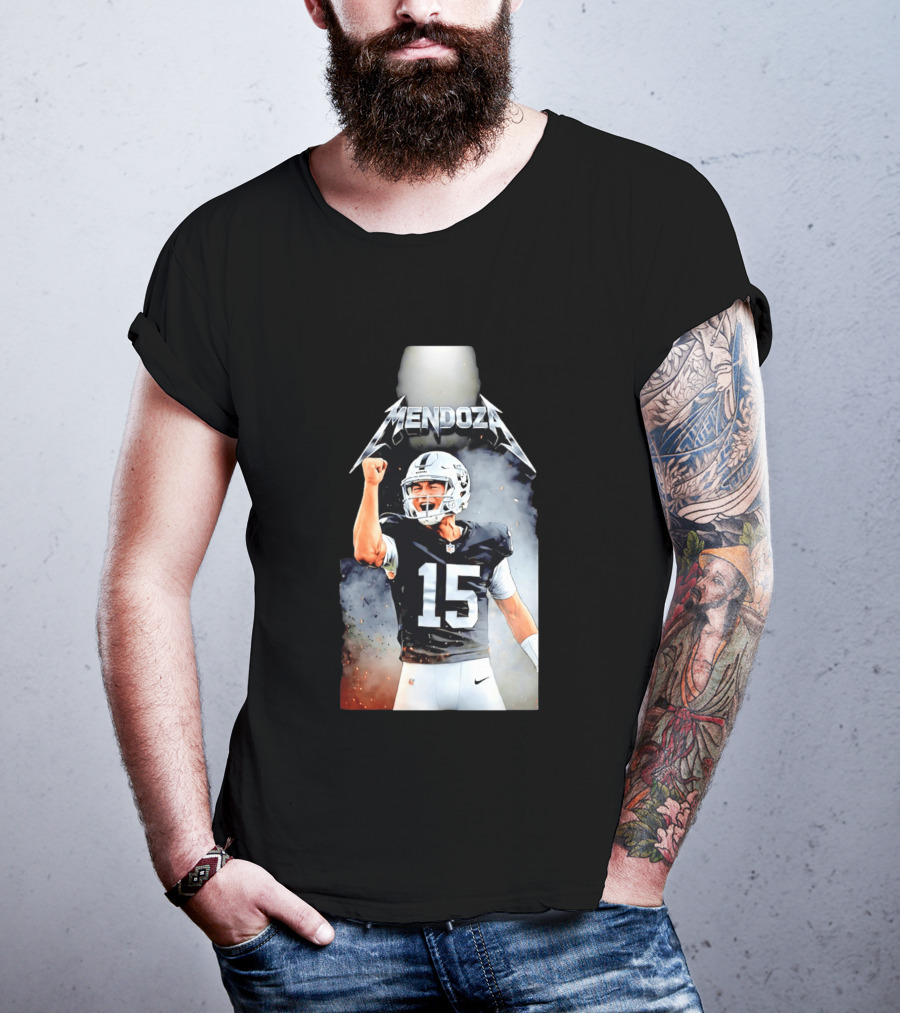 Mendoza 15 Las Vegas Raiders Metal T-Shirt