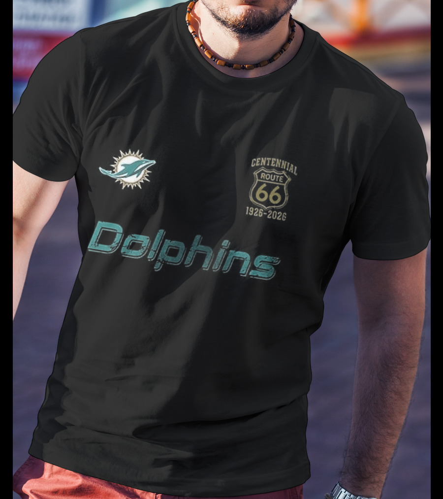 Miami Dolphins Route 66 100th Anniversary Centennial T-Shirt