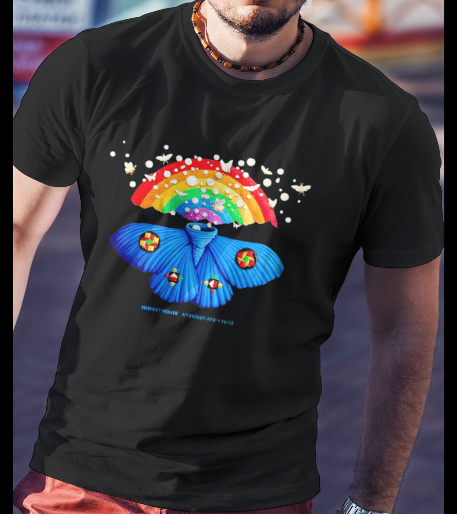 Modest Mouse An Eraser And A Maze Rainbow Moth Colorful Psychedelic T-Shirt