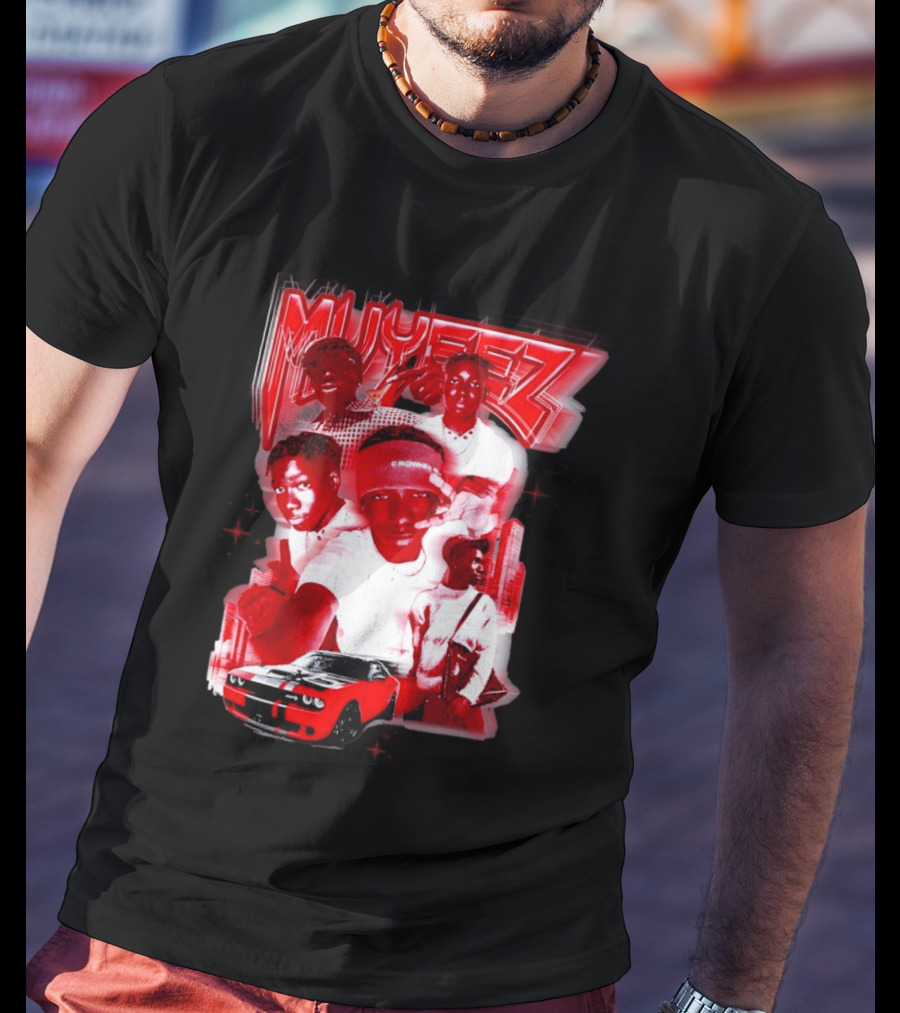 Muyeez Red Dodge Challenger Car Scene T-Shirt