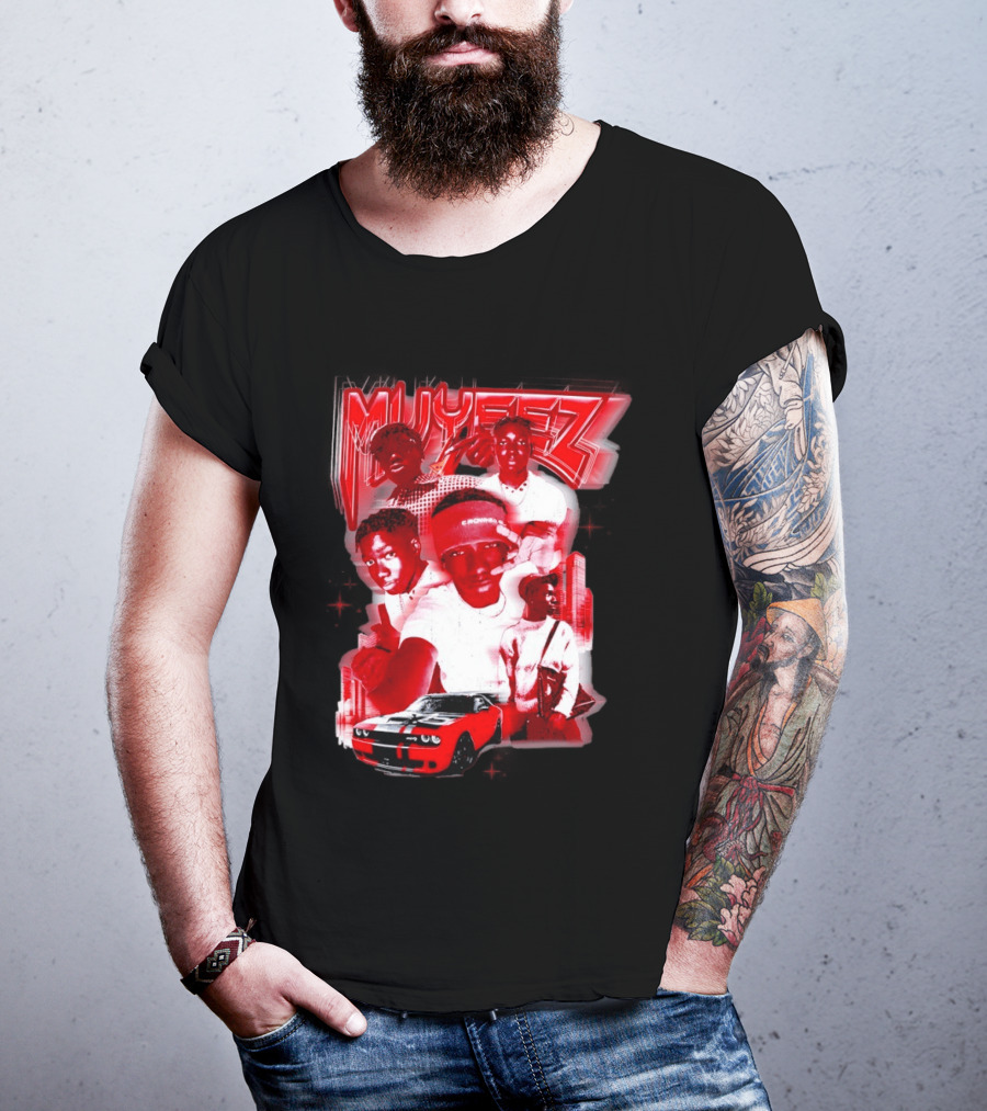Muyeez Red Dodge Challenger Car Scene T-Shirt