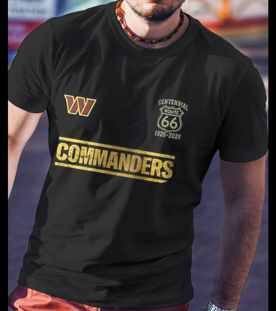 Washington Commanders Route 66 Centennial 100th Anniversary T-Shirt