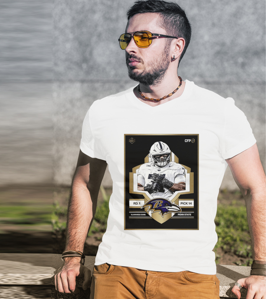 Baltimore Ravens Round 1 Pick 14 Penn State Olaivavega Ioane Draft 2026 T-Shirt