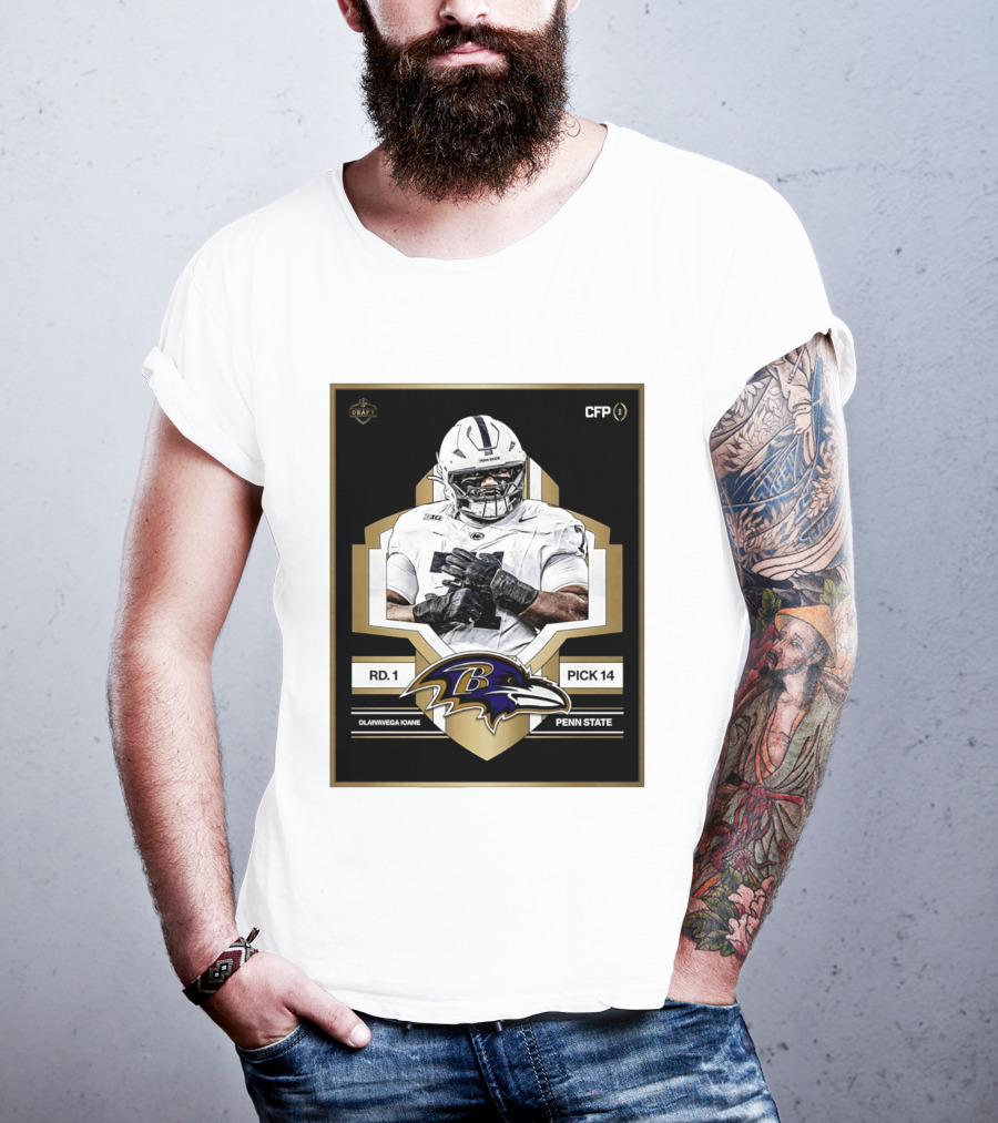Baltimore Ravens Round 1 Pick 14 Penn State Olaivavega Ioane Draft 2026 T-Shirt