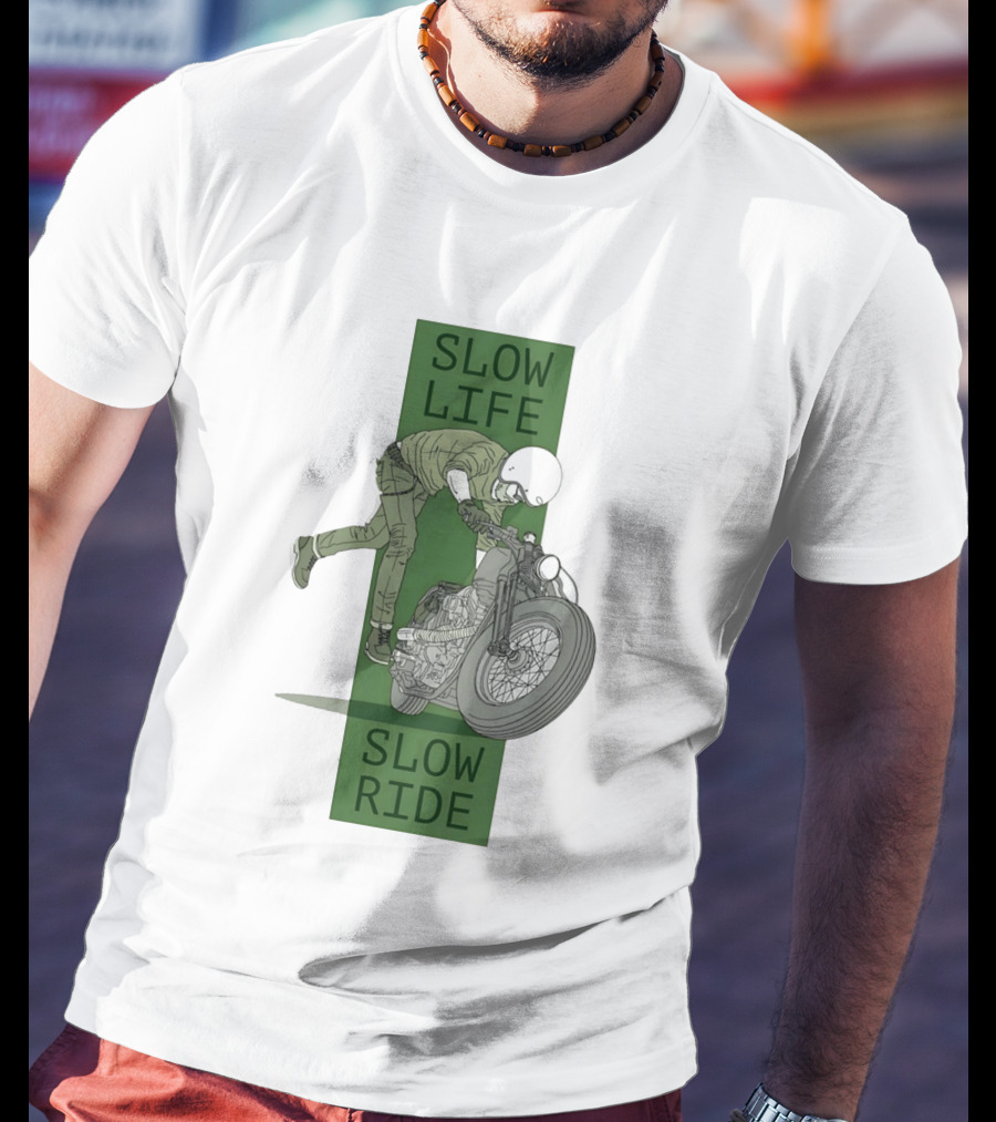 Biker Slow Life Slow Ride Motorcycle Adventure T-Shirt