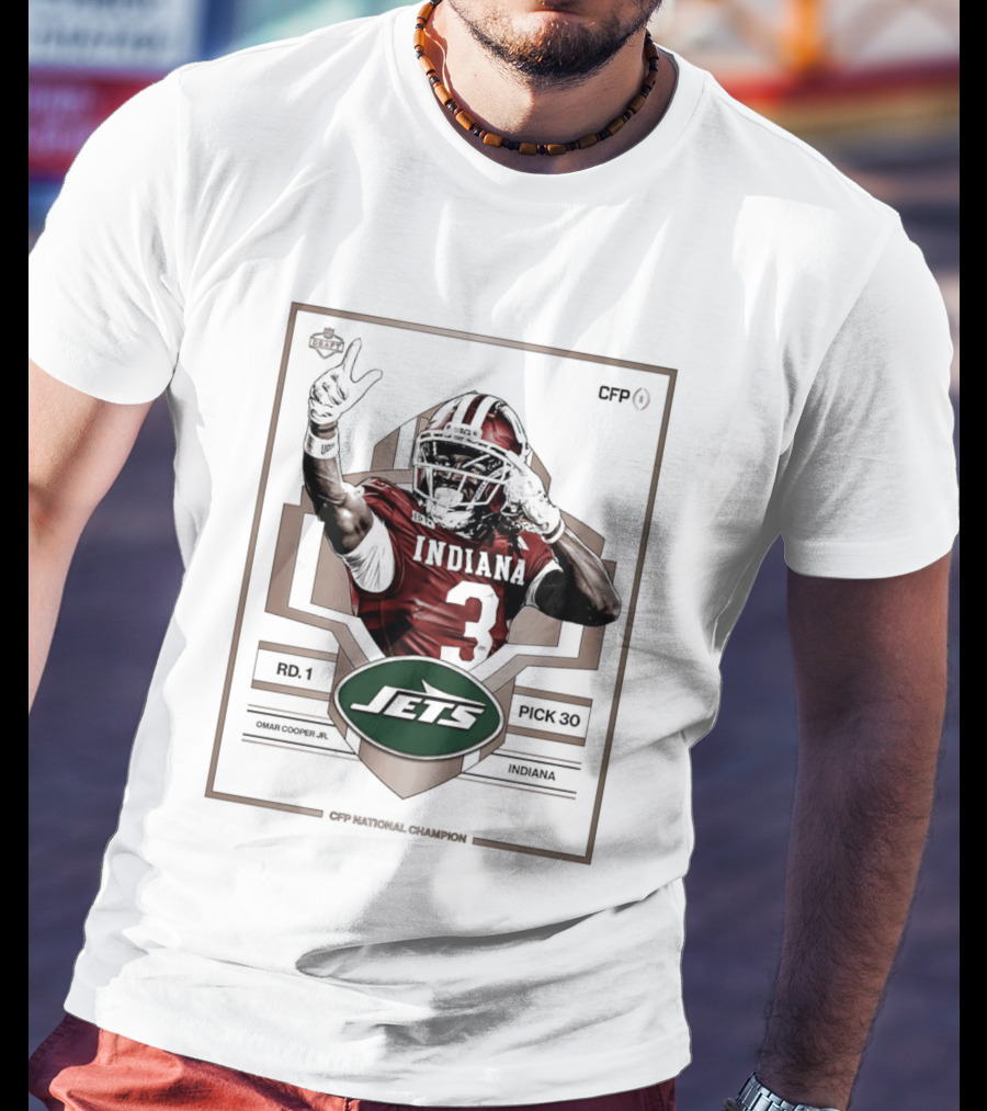 New York Jets First Round Draft Pick Omar Cooper Jr 33 Indiana 2026 T-Shirt