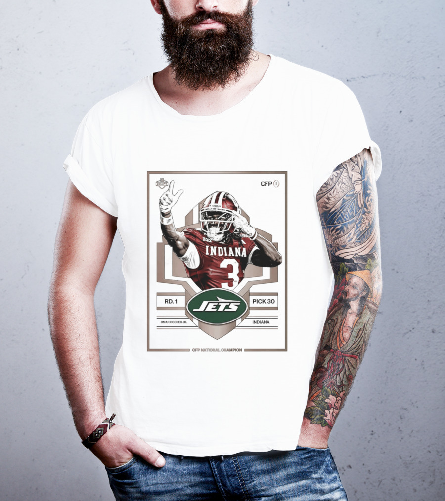 New York Jets First Round Draft Pick Omar Cooper Jr 33 Indiana 2026 T-Shirt