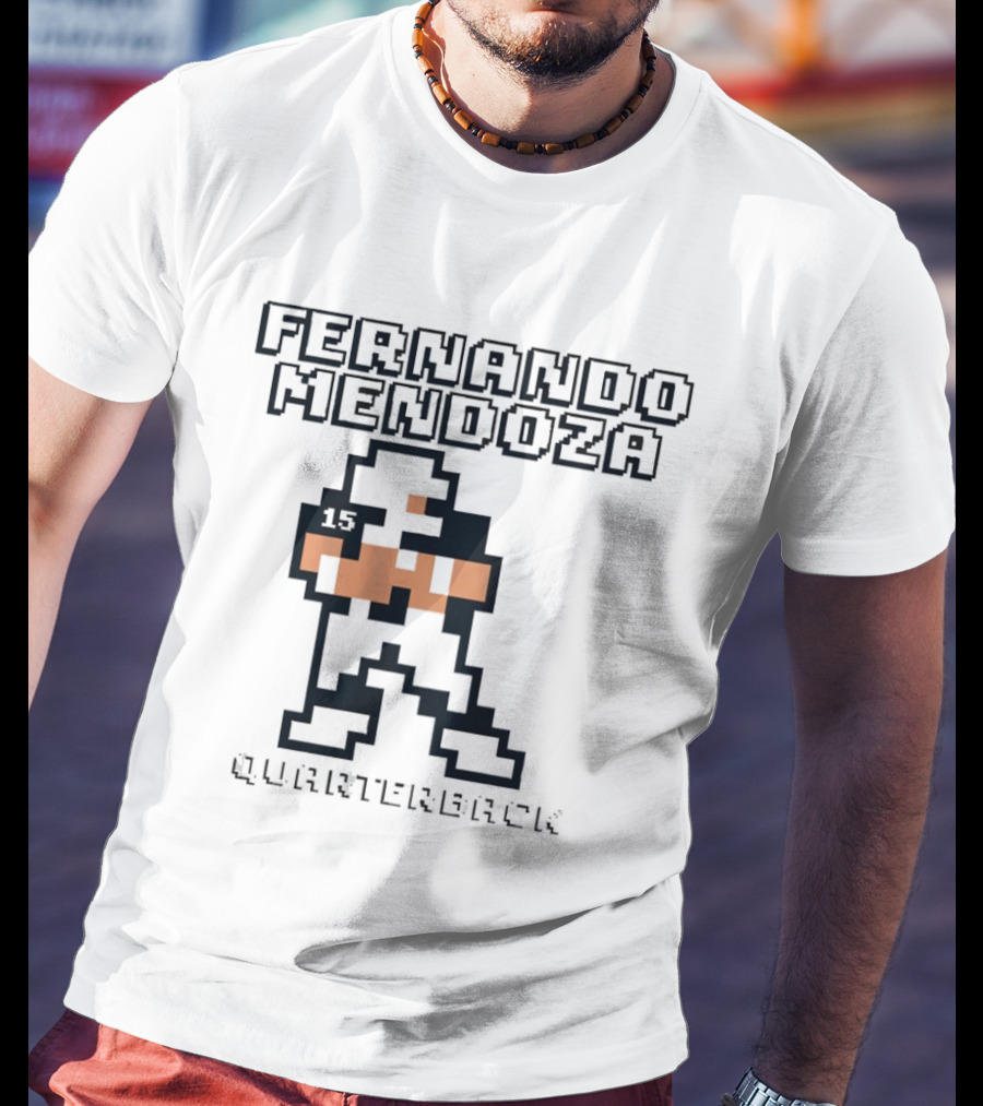 Fernando Mendoza Quarterback Retro Pixel T-Shirt