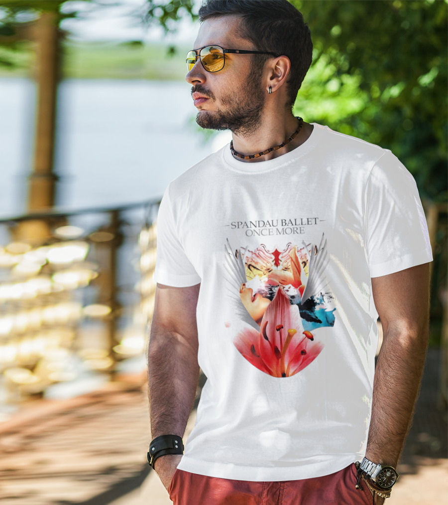Spandau Ballet Once More Floral Abstract Wings T-Shirt