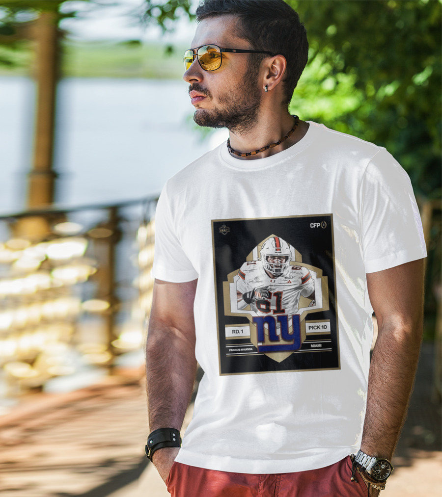 Francis Mauigoa Miami Round 1 Pick 10 New York Giants 2026 Draft T-Shirt