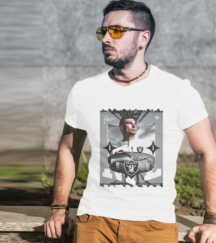 Las Vegas Raiders Quarterback Fernando Mendoza Allegiant Stadium 2026 T-Shirt