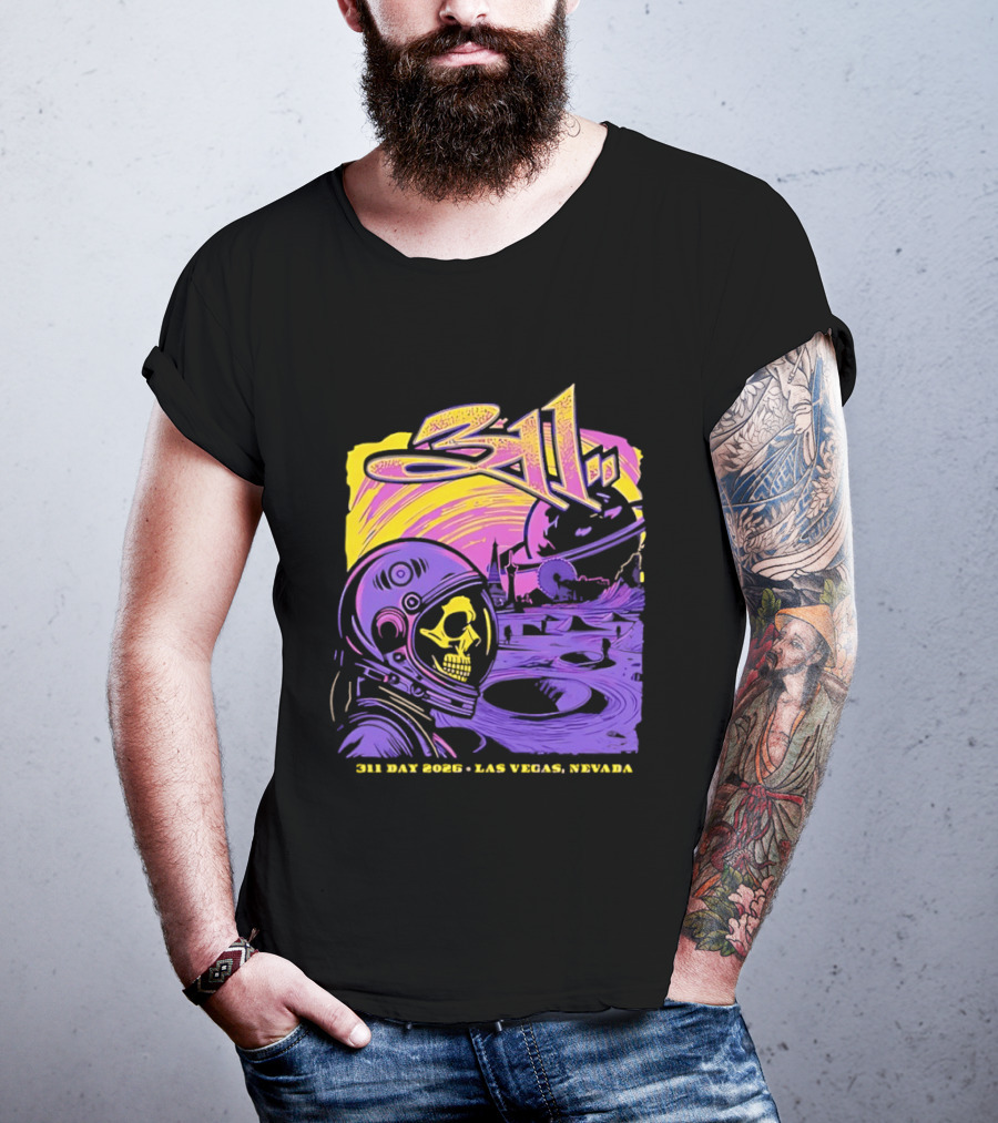 311 Astronaut Skull Event Las Vegas Nevada 2026 T-Shirt