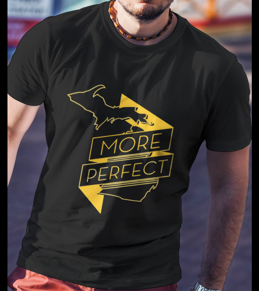 Perfect Michigan Map Icon Design With More Perfect T-Shirt