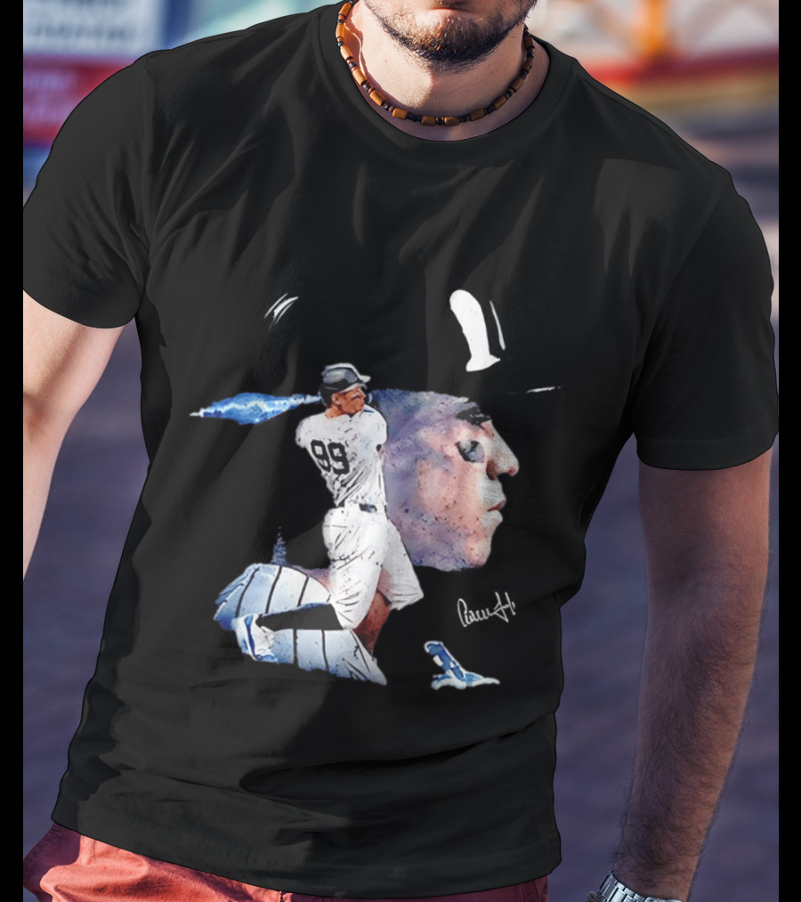 Aaron Judge New York Yankees Baseball Comic Art Jersey Number 99 T-Shirt
