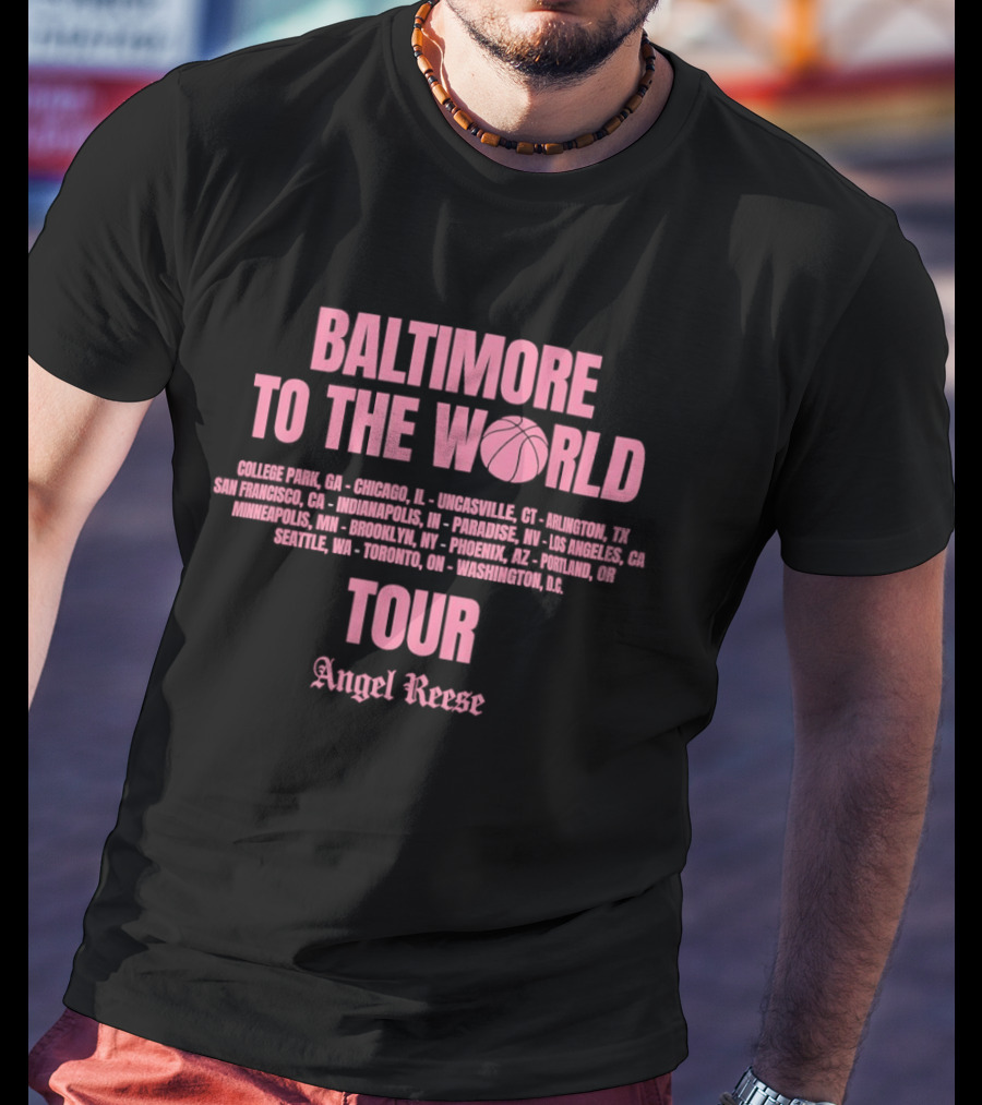 Baltimore To The World Tour Angel Reese Chicago Sky T-Shirt