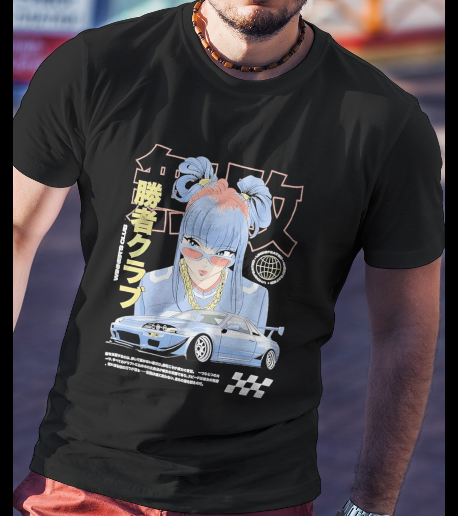 Piko Chan Nissan Skyline GT R Racing Club Anime Style Undefeated Winners T-Shirt