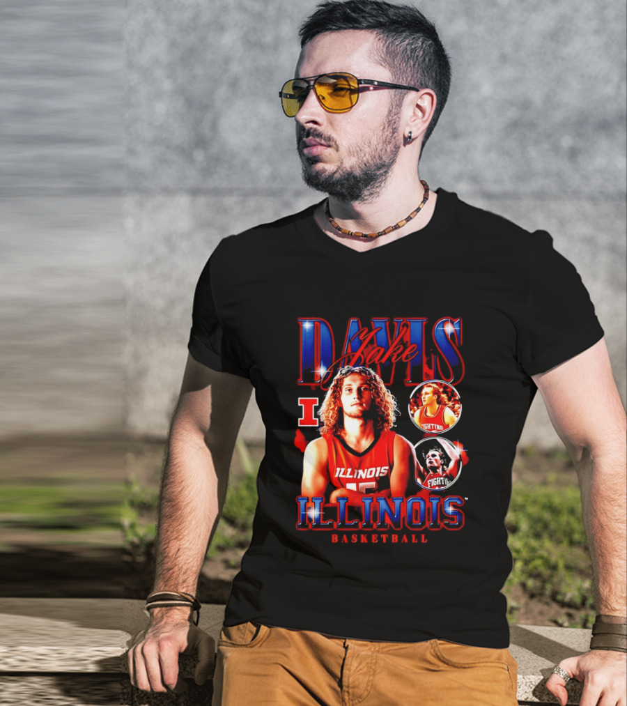 Illinois Basketball Jake Davis Fighting Illini T-Shirt