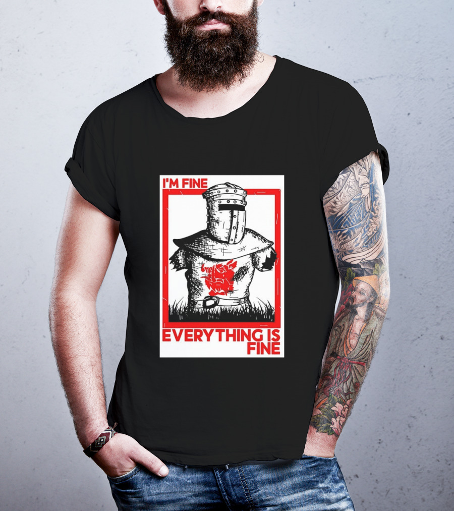 I'm Fine Everything Is Fine Black Knight Monty Python And The Holy Grail T-Shirt