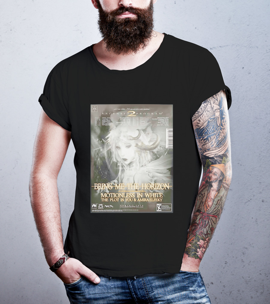 Bring Me The Horizon Ascension Program 2026 North America Tour Motionless In White The Plot In You Amira Elfeky Spring Dates T-Shirt