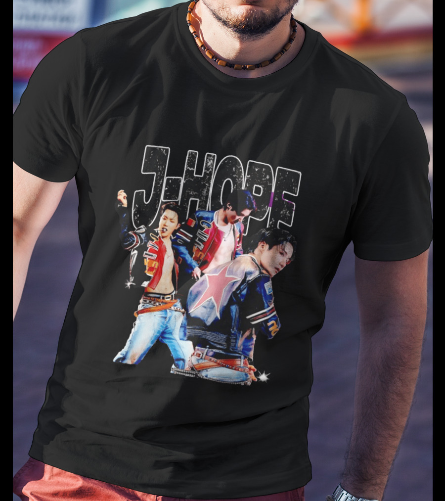 J Hope Korean Pop Star Vintage Jacket Aesthetic T-Shirt