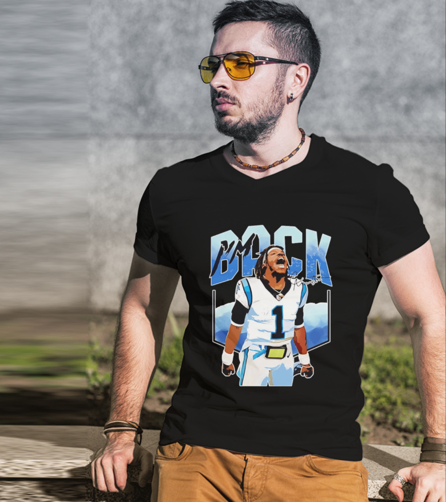 Carolina Panthers Cam Newton I'm Back Celebration Football T-Shirt