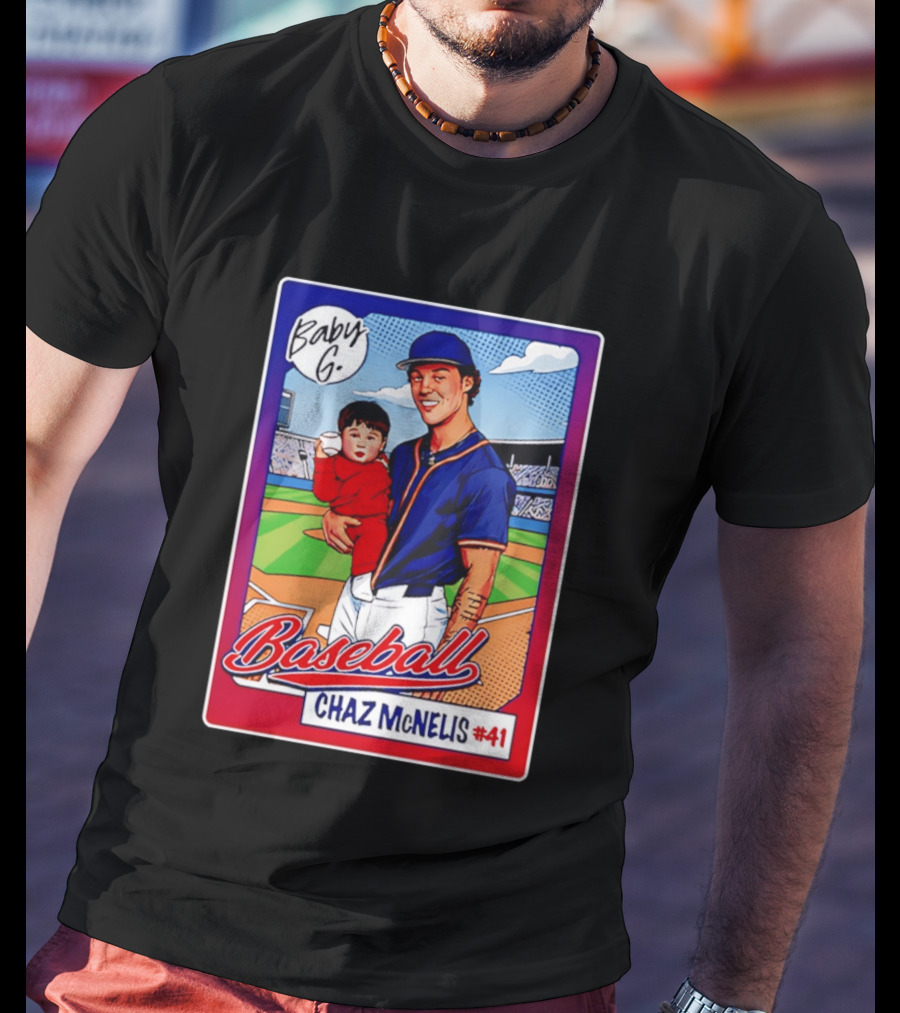 Baby G Chaz McNelis #41 Arizona Baseball NCAA Caricature T-Shirt