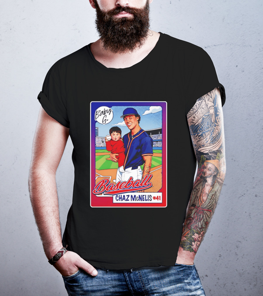 Baby G Chaz McNelis #41 Arizona Baseball NCAA Caricature T-Shirt