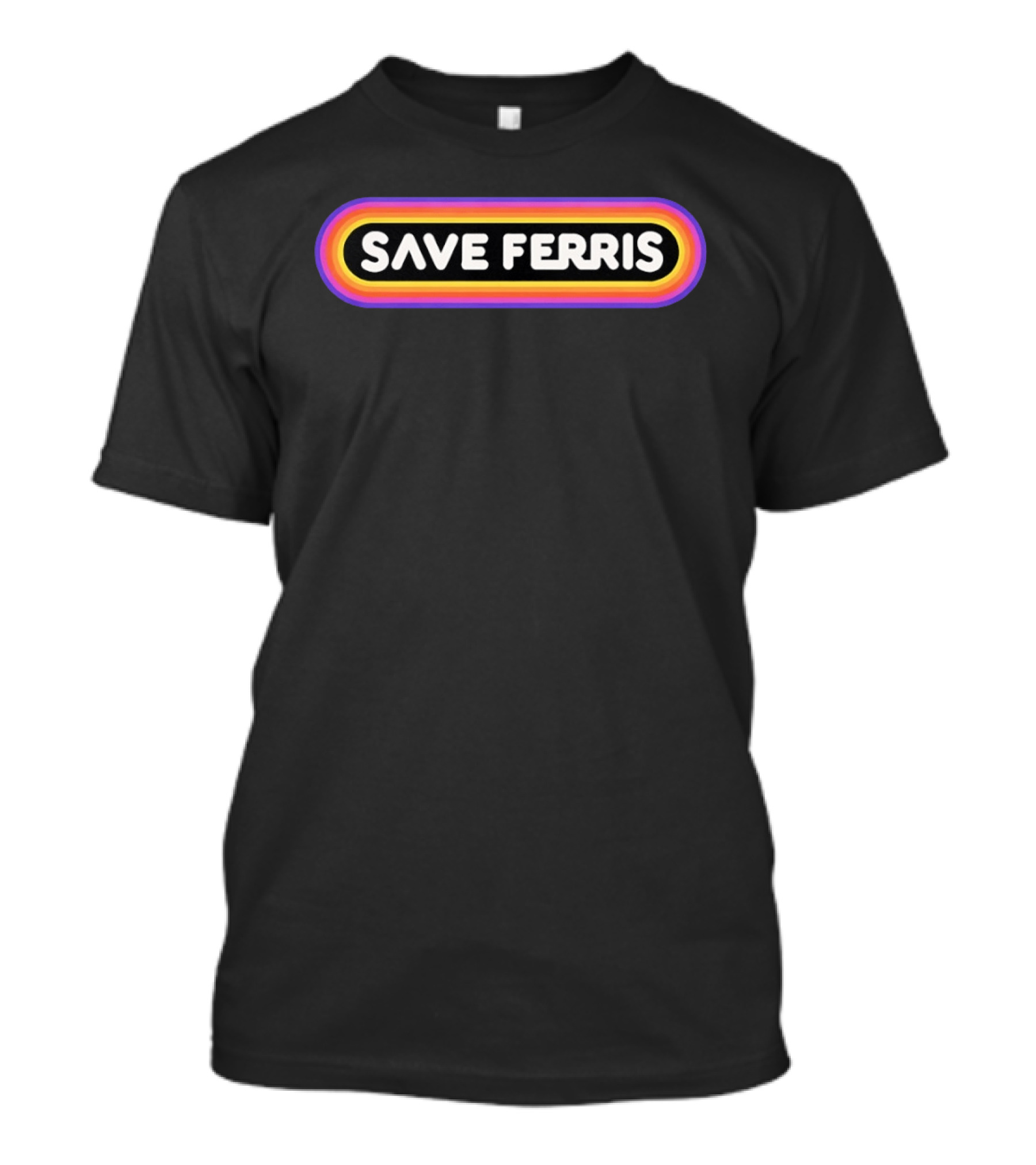 Save Ferris Retro Rainbow T-Shirt