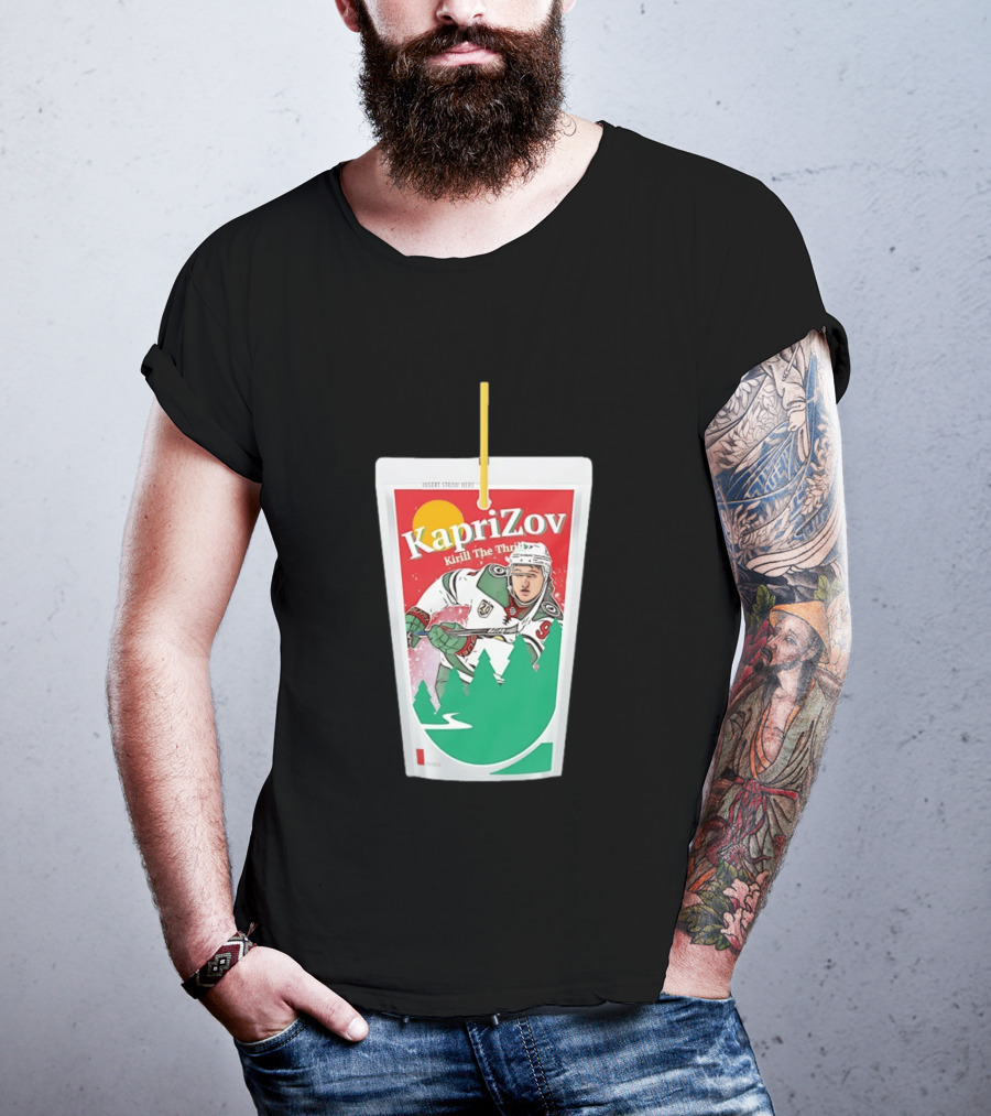 Kaprizov Kirill The Thrill Minnesota Wild Juice Box Hockey T-Shirt