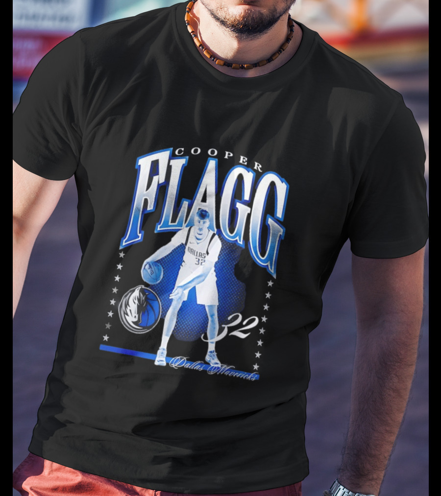 Cooper Flagg Dallas Mavericks 32 Basketball Player Hype T-Shirt
