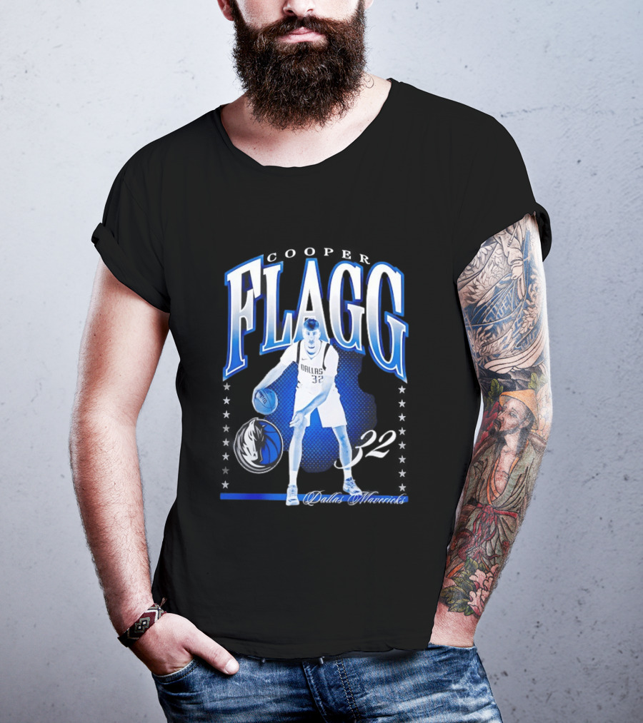 Cooper Flagg Dallas Mavericks 32 Basketball Player Hype T-Shirt