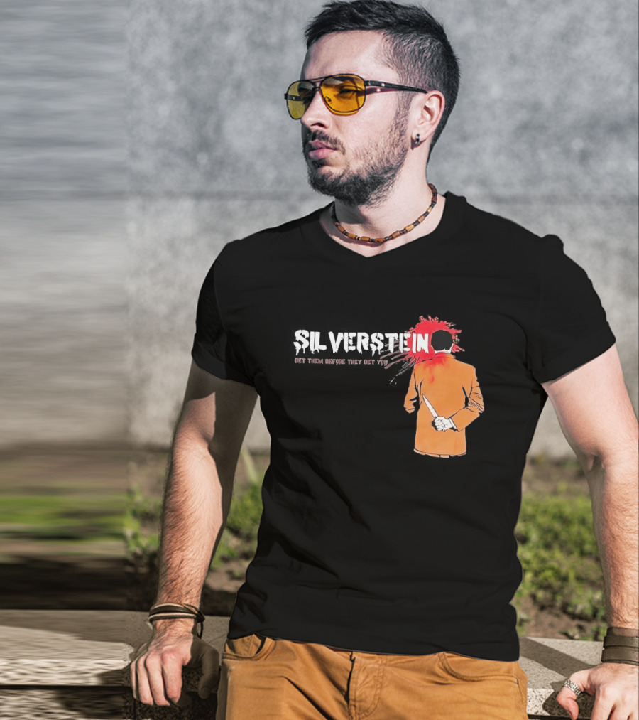 Silverstein Get Them Before They Get You Knife And Bloodstain T-Shirt