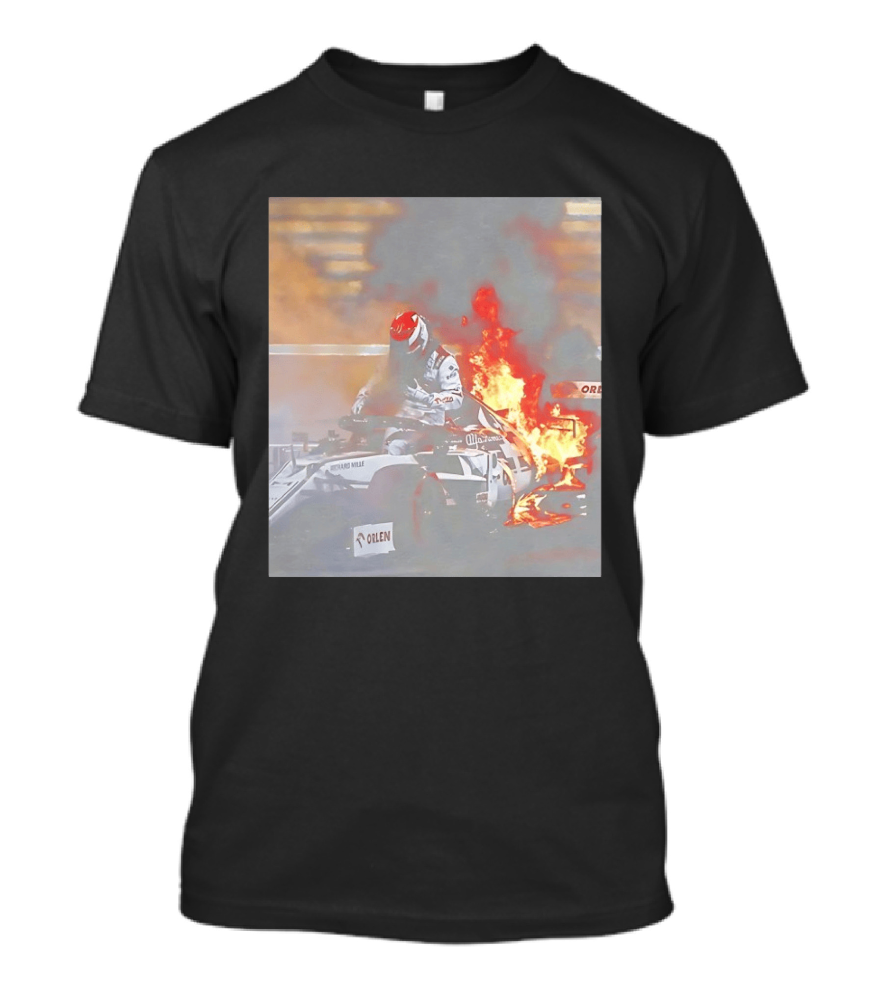 Kimi Raikkonen F1 Fire Escape Orlen Racing Moment T-Shirt