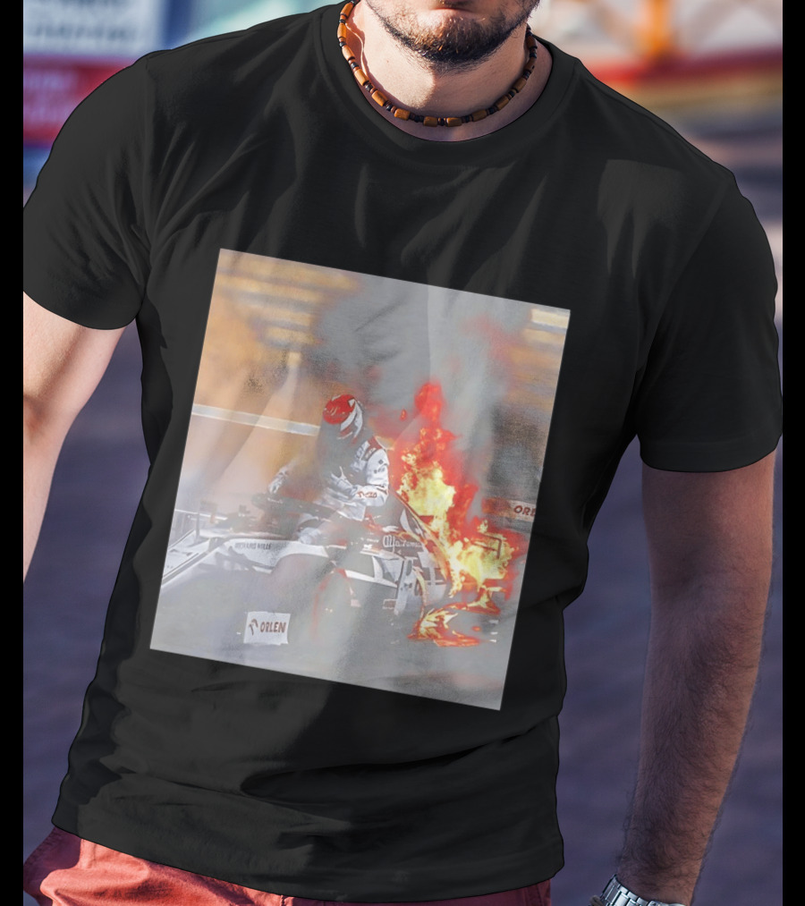 Kimi Raikkonen F1 Fire Escape Orlen Racing Moment T-Shirt