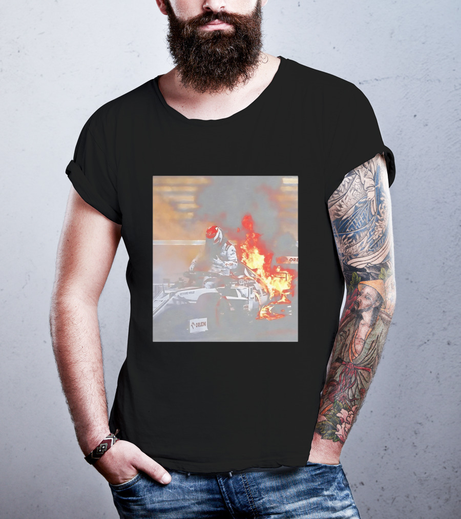 Kimi Raikkonen F1 Fire Escape Orlen Racing Moment T-Shirt