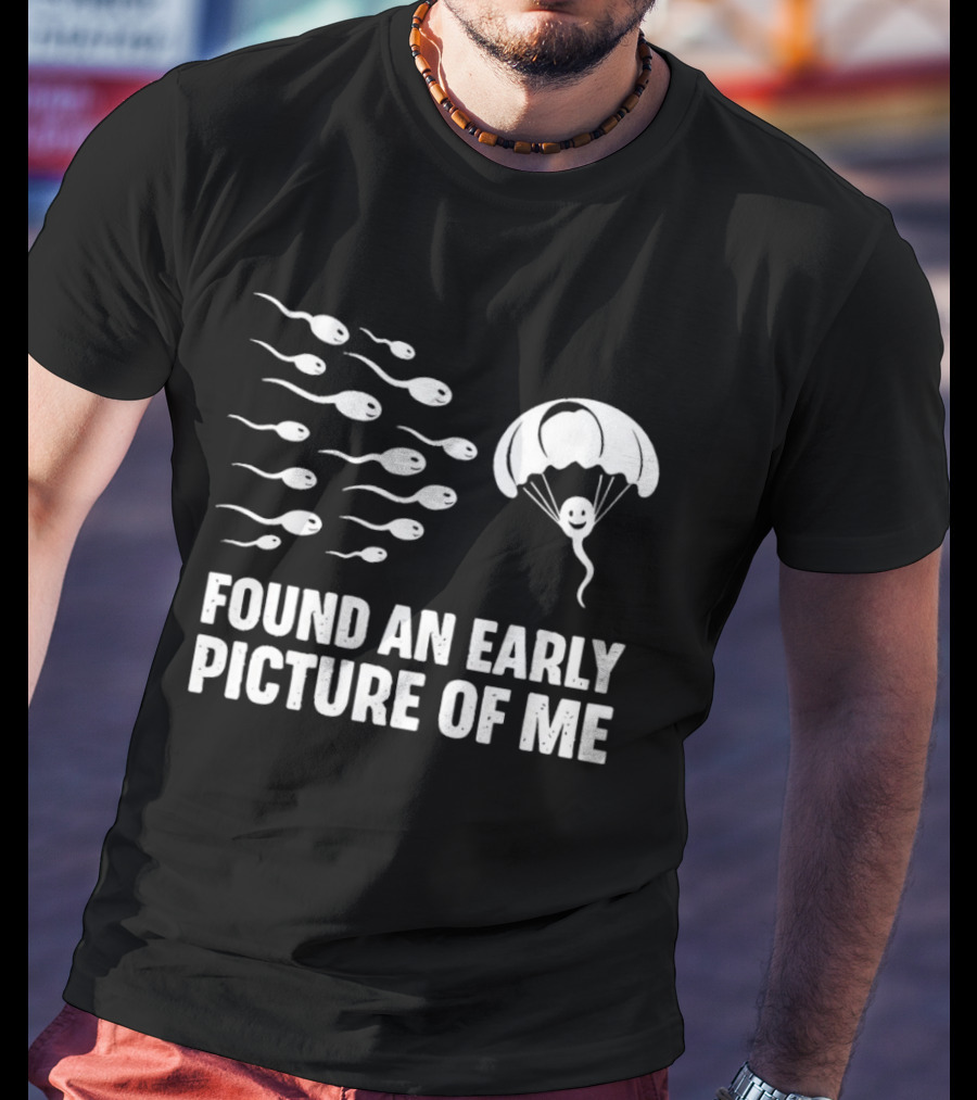 Sperm Found An Early Picture Of Me Parachute Concept T-Shirt