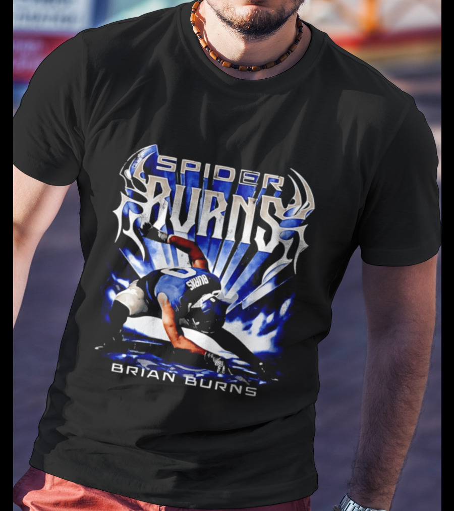 Spider Burns Brian Burns Football Player Pose T-Shirt