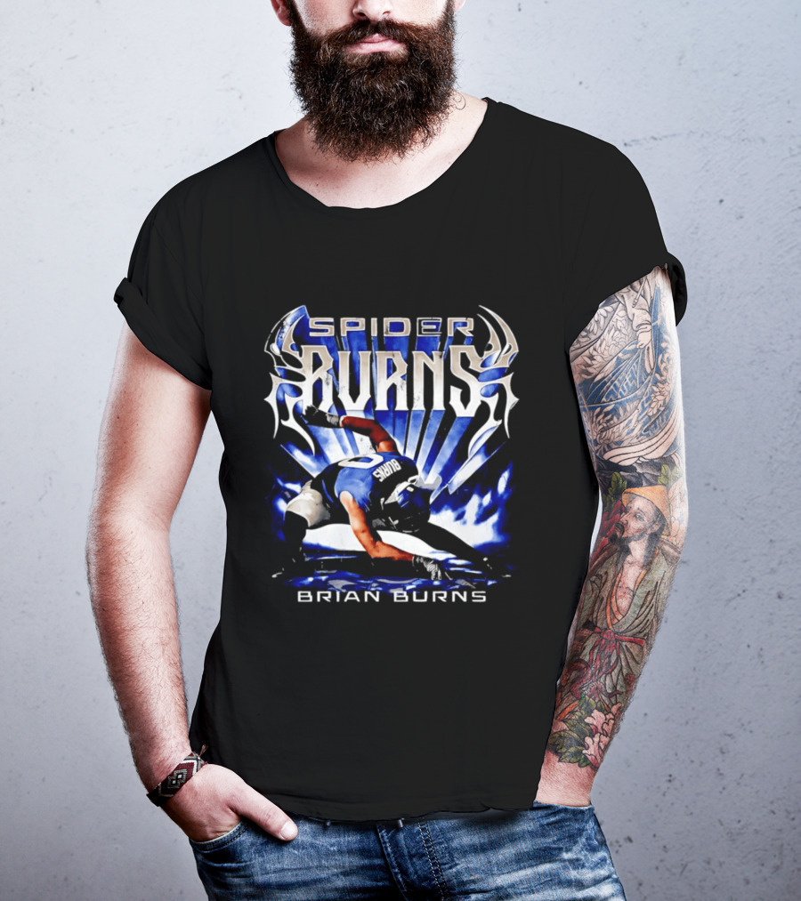 Spider Burns Brian Burns Football Player Pose T-Shirt