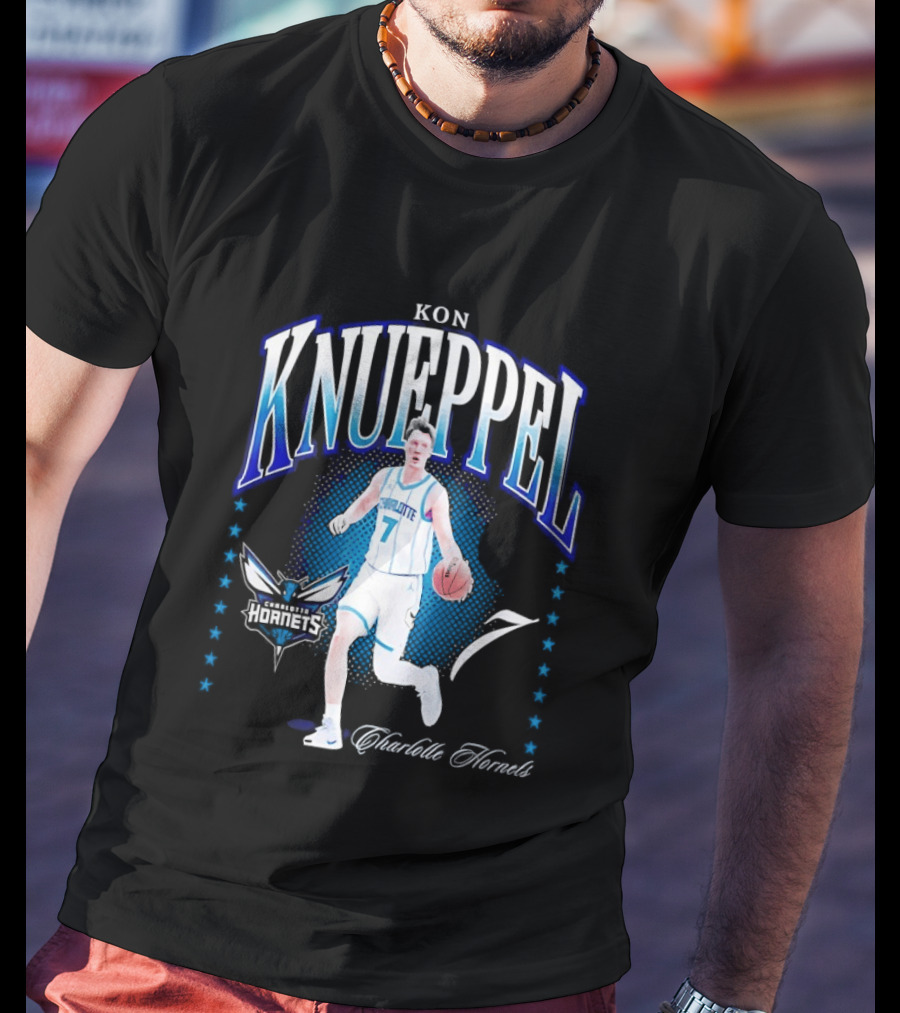 Kon Knueppel Charlotte Hornets 7 Basketball Player T-Shirt