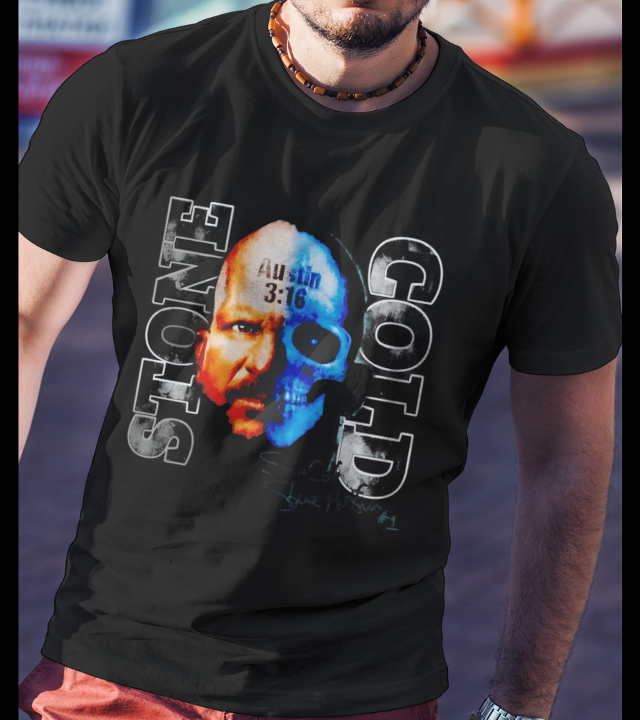 Stone Cold Steve Austin 3:16 Two Face Skull Snow Wash T-Shirt