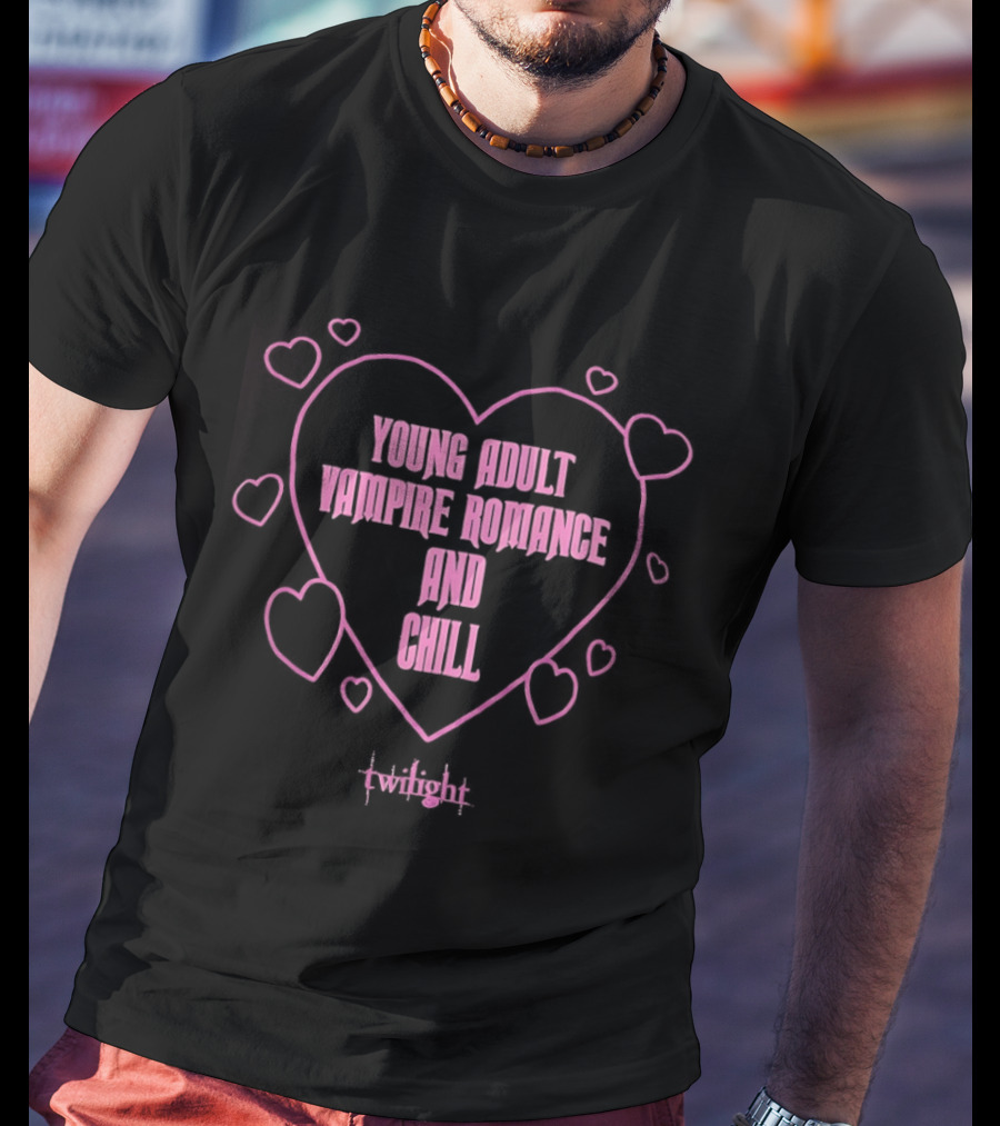 Twilight Saga Young Adult Vampire Romance And Chill Heart Shape T-Shirt