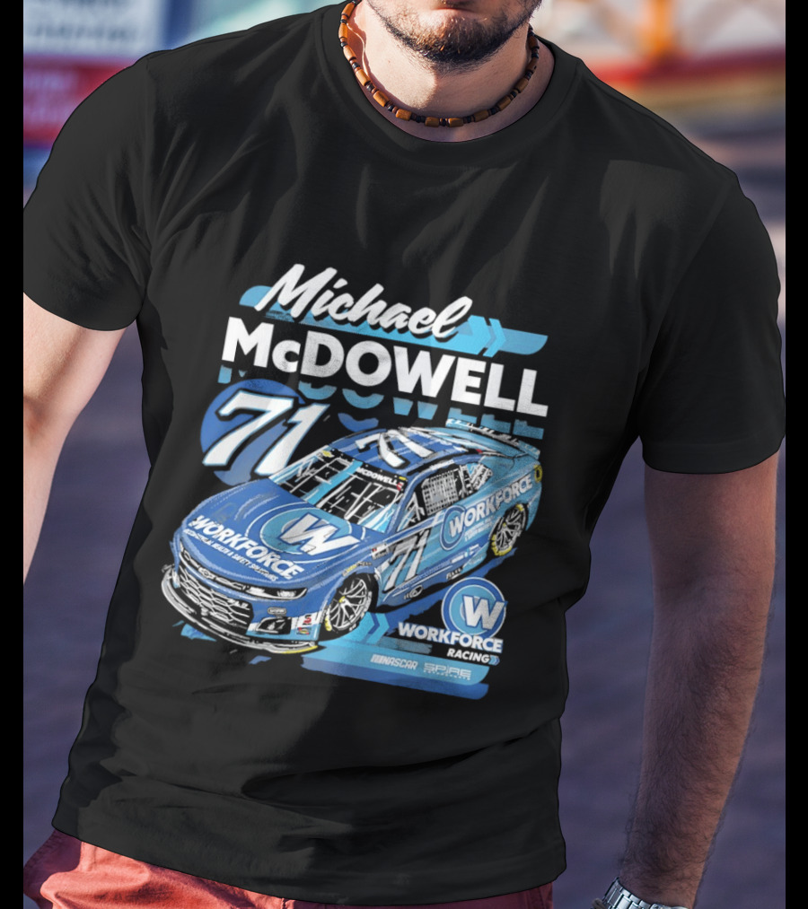 Michael McDowell 71 Workforce NASCAR Spire Motorsports Chevrolet Camaro ZL1 T-Shirt