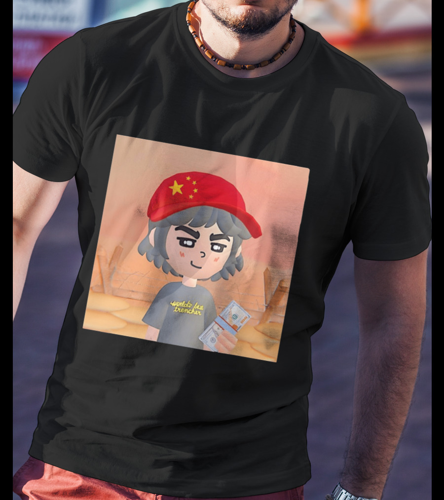 World's Best Trencher China Play Together Red Star Cap Cartoon T-Shirt